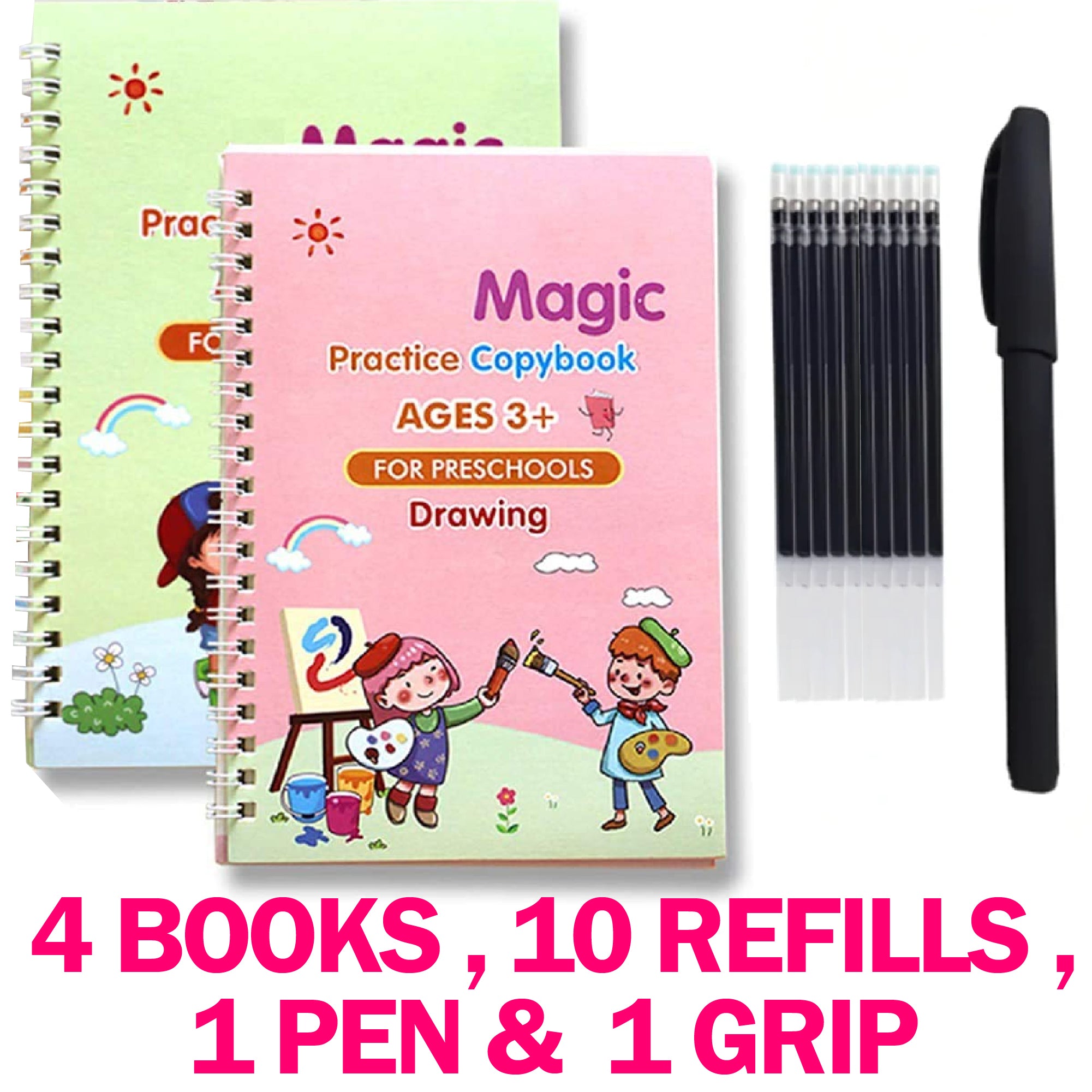4 PCS Magic Practice Copybook for Kids